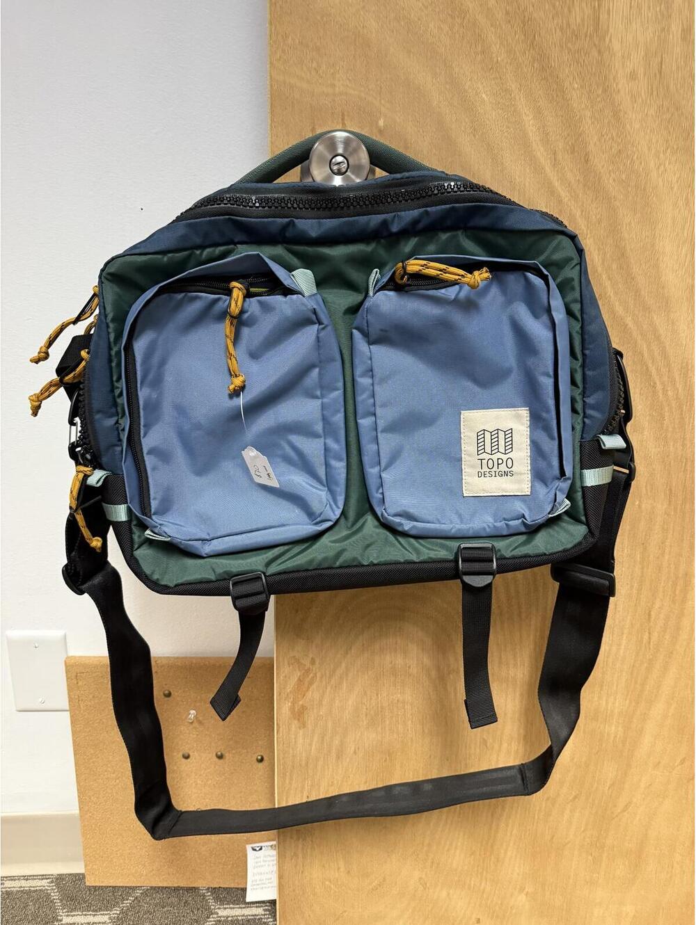 Topo Designs Global Briefcase Stone Blue / Forest